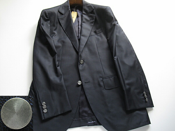 SALE オンワード樫山正規品 春夏 J.プレス J.PRESS×LORO PIANA Royal Wish メタル釦紺ブレザー メンズ シルク混ウールジャケット 濃紺 定価108,900円(税込)38/A6
