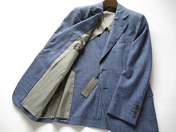 SALE GOTAIRIKU 春夏 メンズ 五大陸×FRATELLI TALLIA DI DELFINO 麻絹混ウールジャケット ネイビー イタリア製生地 定価88,000円