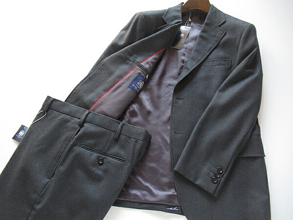 SALE オンワード樫山正規品 秋冬モデル J.プレス J.PRESS NEWZEALAND PEPPIN MERINO ウールスーツ グレー 定価80,300円（税込み）