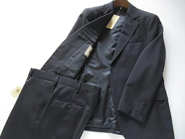 SALE 秋冬 オンワード樫山正規品 J.プレス J.PRESS プレーンウールスーツ 濃紺