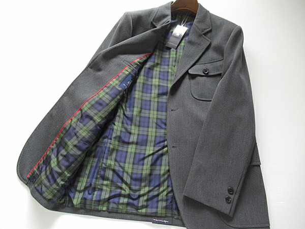 SALE オンワード樫山正規品 秋冬J.プレスJ.PRESS SPORTS SACK アーカイブ80'Sキャバルリー 綿混ウールジャケット ブレザーグレー 定価75,900円(税込)｜up well