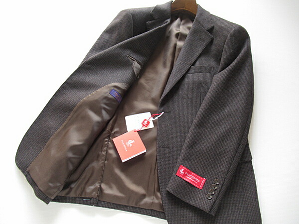 SALE 秋冬真似形 ピアチェンツァPIACENZA CASHMERE\u0026WOOL御膳上等カシミール混羊毛上衣 茶メンズ スポーツジャケット イタリア製出どころ
