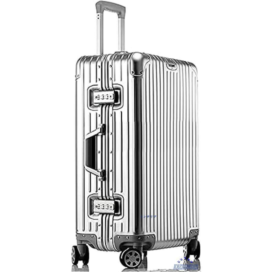 スーツケース オールアルミ合金 Lサイズ/7泊?長期旅行向き/76L/65x45x26cm キャリーケース アルミ合金ボディ 出張