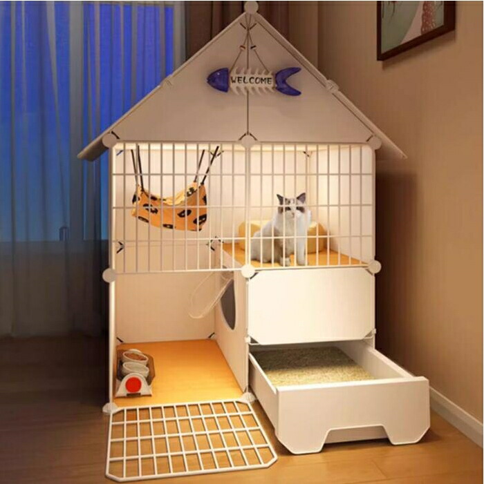 【10% OFFクーポン】キャットケージ 3スタイル 2段 3段 組み立て 収納 ケージ 猫ケージ トイレ付き 引き出し式 留守番 脱走防止 保護 ねこ キャット ネコ ペット用品 大型 頑丈 猫ハウス かわいい おしゃれ 猫用品