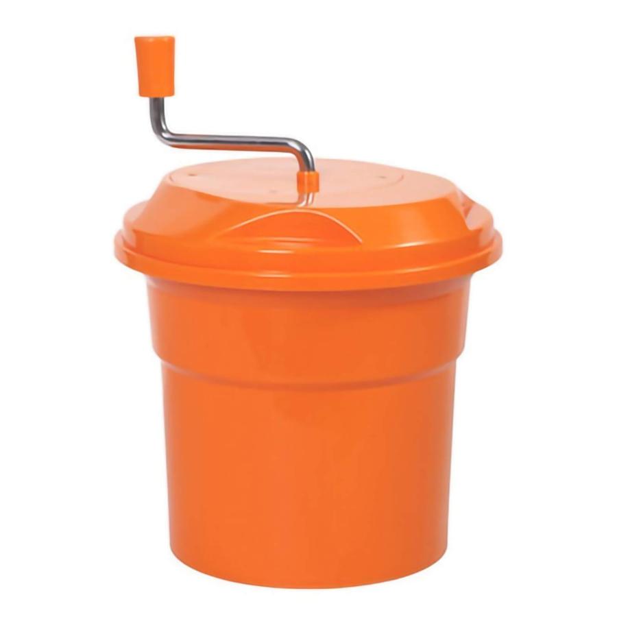 サラダスピナー レストラン大型商業野菜フルーツサラダスピナージャンボ手動レタスドライヤー12L / 25L（緑/オレンジ） (Size : Large o