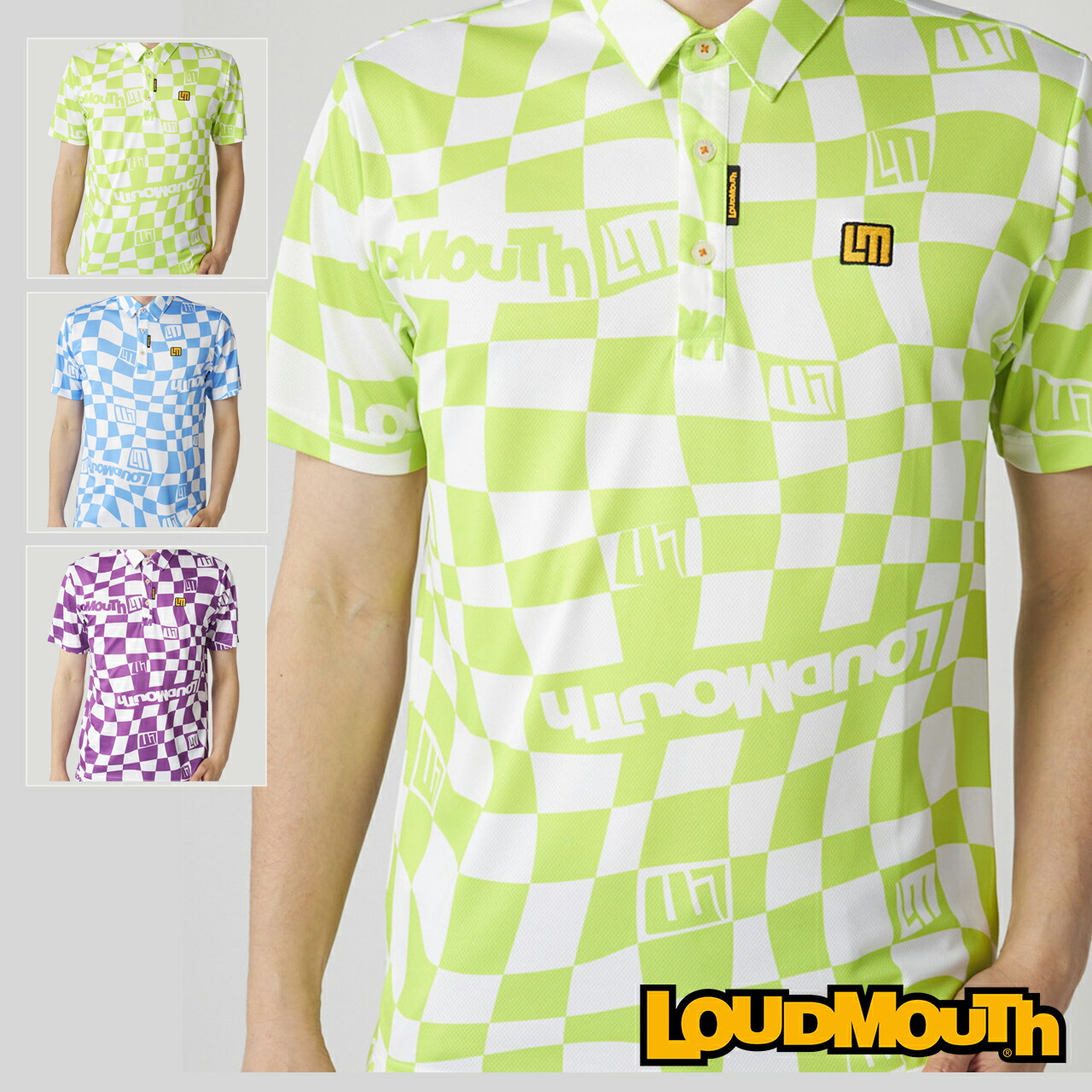 【継続期間押さえる 30%OFF】 ラウドマウス LOUDMOUTH  メンズ 柄半袖プルオーバー フリージングスキン 吸汗速乾 UV 当たること冷感 遮熱ゴルフ御召しもの 765608