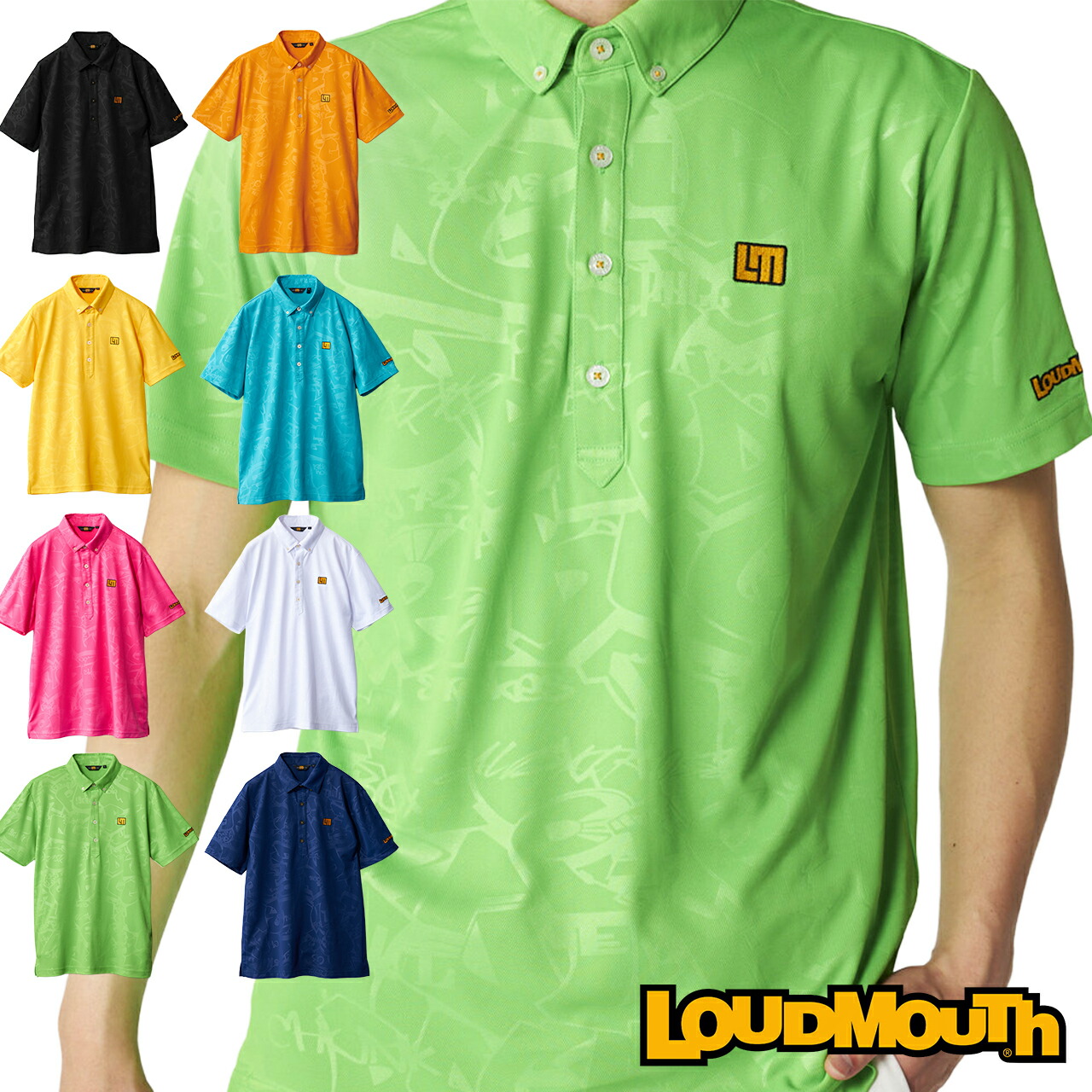 ラウドマウス LOUDMOUTH メンズ エン主任者半袖プルオーバー 吸汗速乾 UV 当たること冷感 無地 ゴルフお召しもの 764600