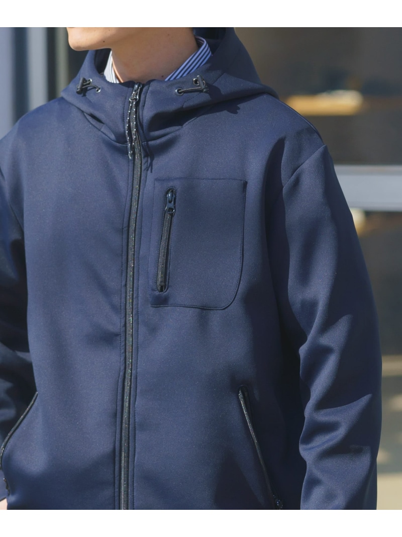 【SALE／50%OFF】調温機能ストレッチダンボールパーカー(楽着シリーズ) URBAN RESEARCH ITEMS アーバンリサーチアイテムズ トップス パーカー・フーディー ブラック ネイビー グレー【RBA_E】【送料無料】[ Fashion]