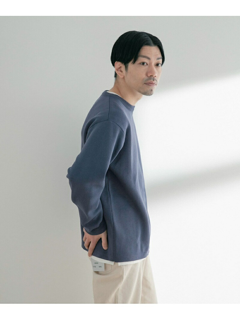 ミラノリブ 多機能ニット アンサンブル ブルー トップス グレー ...