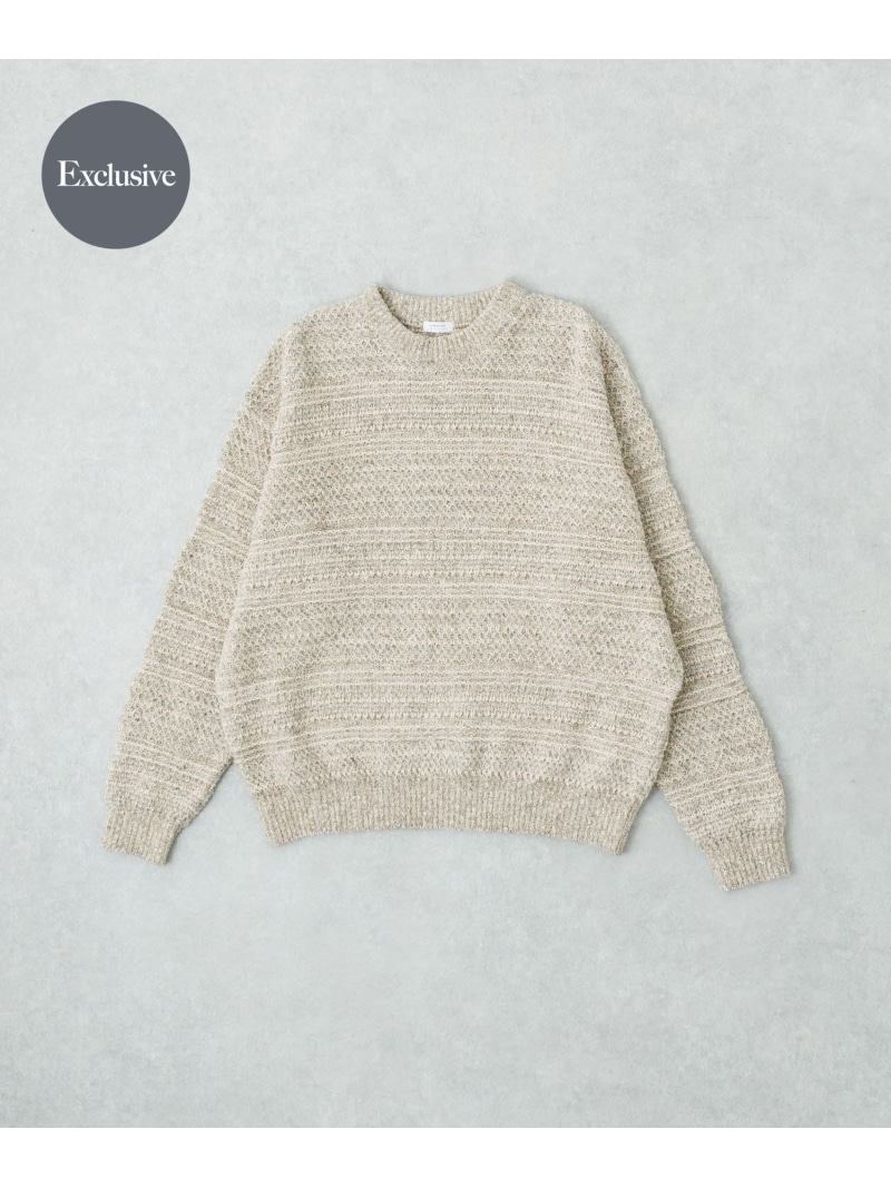 【SALE／30%OFF】『別注』crepuscule×URBAN RESEARCH Multi Border Mix CREW-NECK URBAN RESEARCH アーバンリサーチ トップス 編み物 ベージュ 米国海軍 黒いこと【RBA_E】【貨物輸送無料】[ Fashion]
