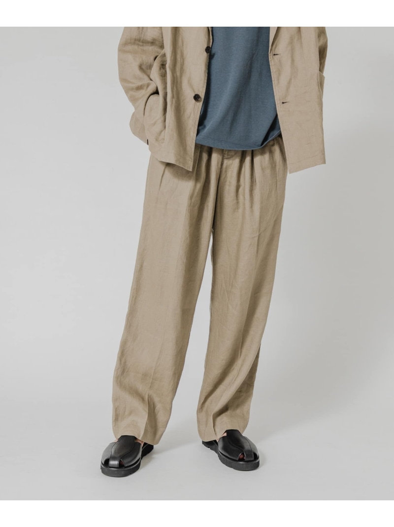 LINEN WIDE EASY PANTS URBAN RESEARCH アーバンリサーチ パンツ その他のパンツ ネイビー ベージュ ブラック【送料無料】[ Fashion]