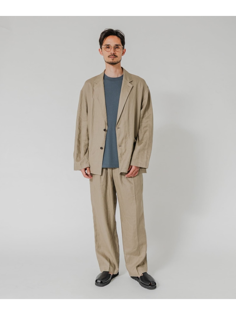 LINEN SHIRTS JACKET URBAN RESEARCH アーバンリサーチ ジャケット・アウター テーラードジャケット・ブレザー ネイビー ベージュ ブラック【送料無料】[ Fashion]