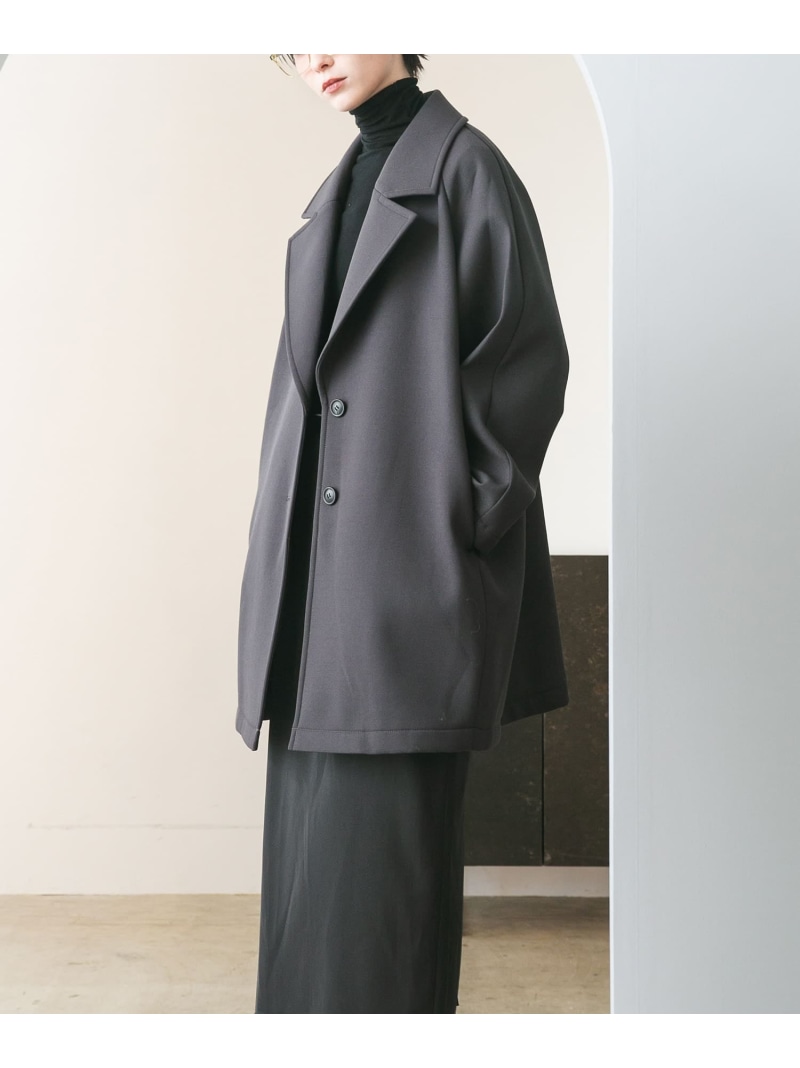 【SALE／50%OFF】ボンディングチェスターコート URBAN RESEARCH アーバンリサーチ ジャケット・アウター チェスターコート 薄墨色 黒いこと【RBA_E】【貨物輸送無料】[ Fashion]