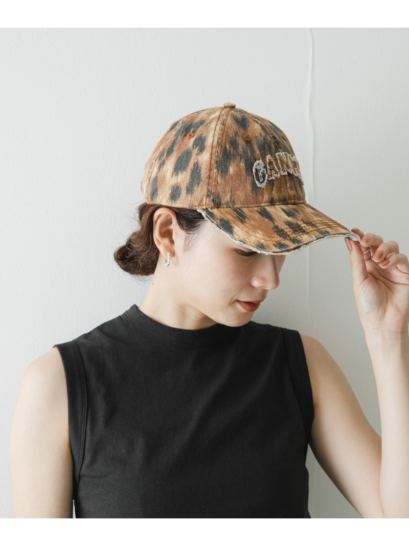 GANNI PRINT CANVAS CAP URBAN RESEARCH アーバンリサーチ かぶり笠 旗がしら【貨物輸送無料】[ Fashion]
