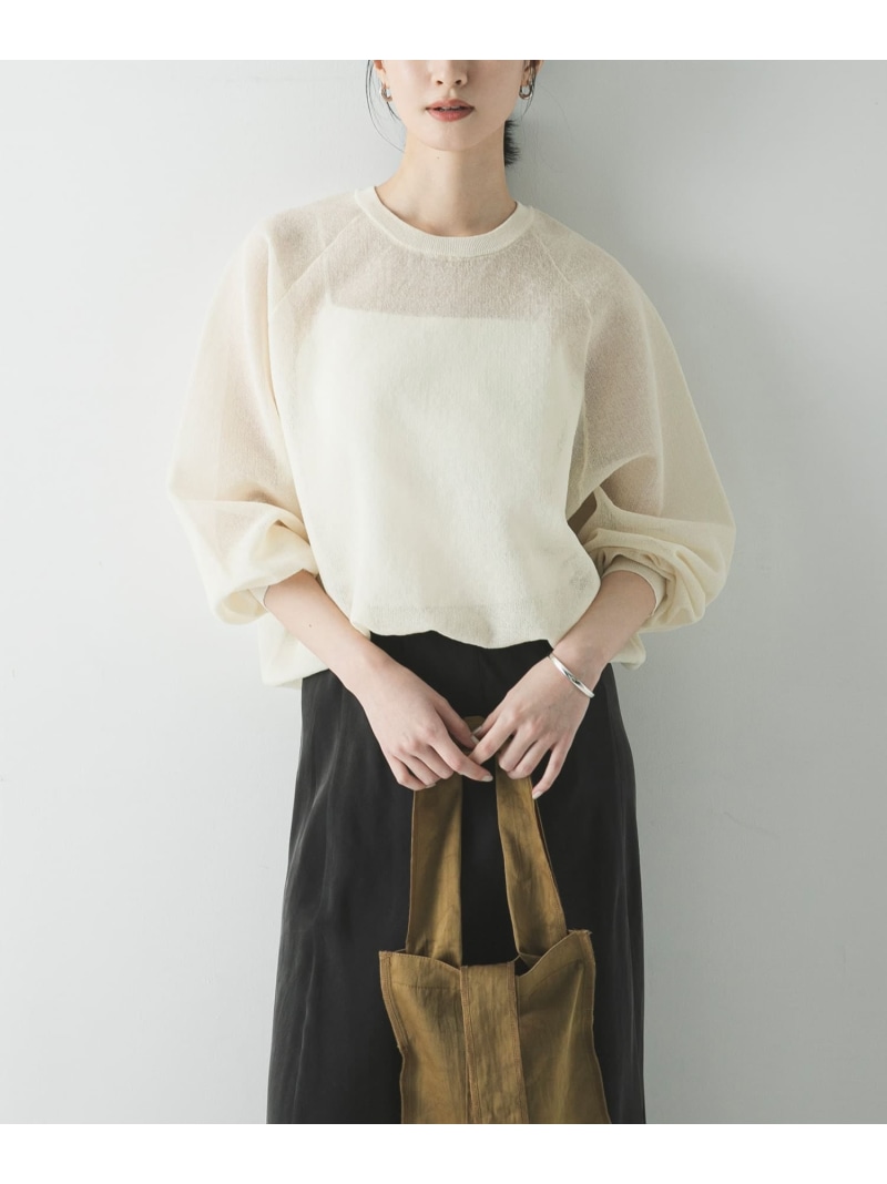 リネン混スポンディッシュニット URBAN RESEARCH アーバンリサーチ トップス ニット グレー ピンク ホワイト【送料無料】[ Fashion]