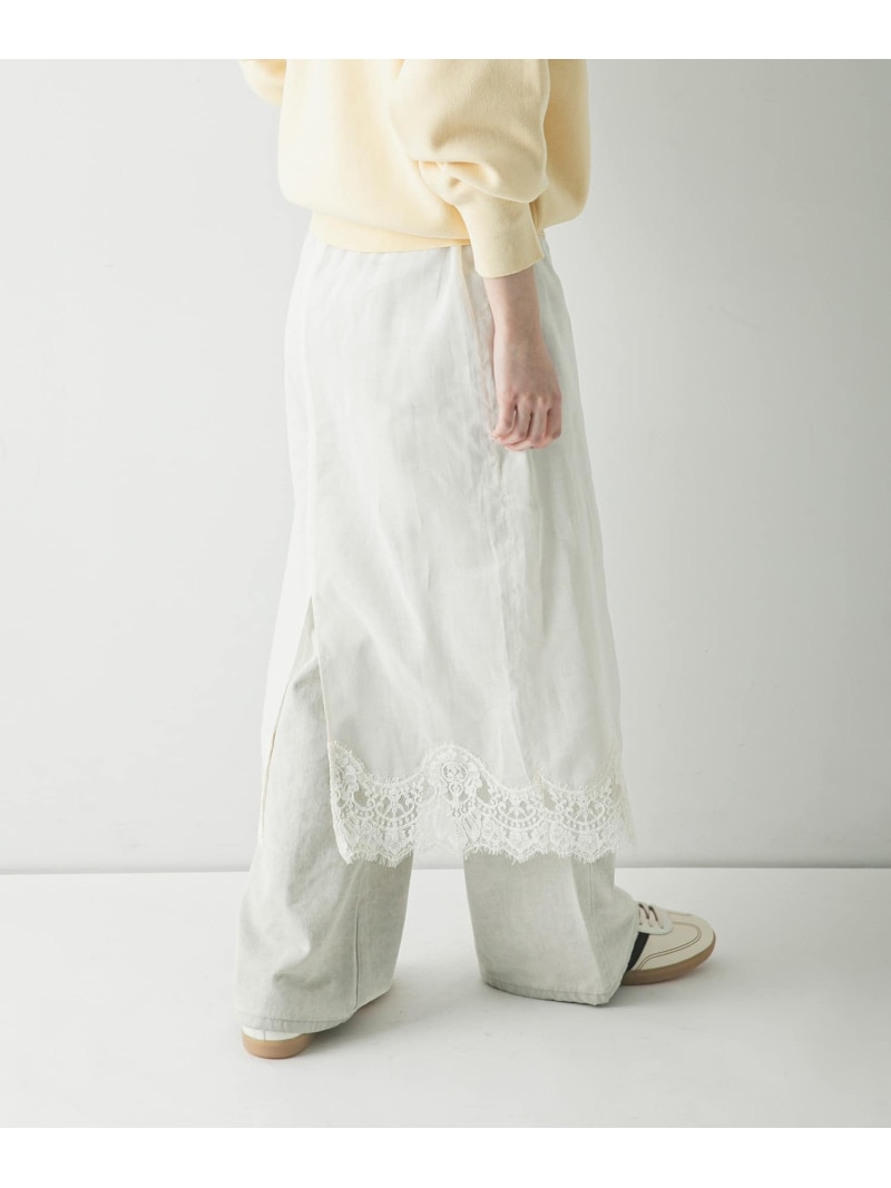 【SALE／30%OFF】レースシアースカート URBAN RESEARCH アーバンリサーチ スコート 余分の物のスコート 黒いこと 白いこと【RBA_E】【貨物輸送無料】[ Fashion]