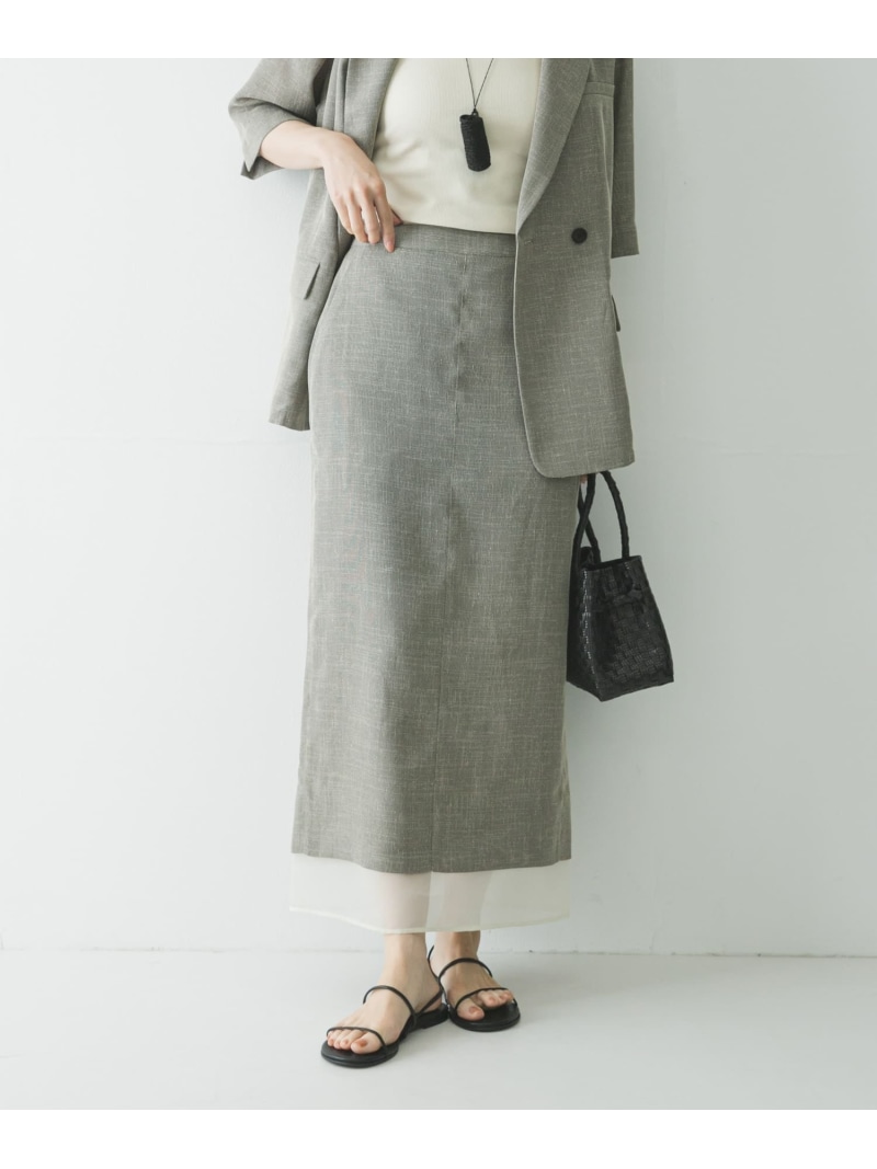 【SALE／40%OFF】シアーメッシュストレートスカート URBAN RESEARCH アーバンリサーチ スカート ロング・マキシスカート ブラック ベージュ【RBA_E】【送料無料】[ Fashion]｜URBAN RESEARCH／アーバンリサーチ