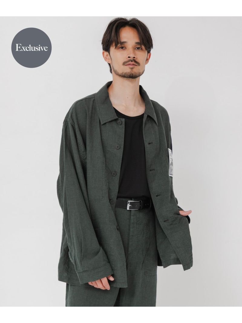 『別注』LE VETEMENT ATLANTIQUE&times;URBAN RESEARCH ワークジャケット URBAN RESEARCH アーバンリサーチ ジャケット・アウター カバーオール・ワークジャケット ブラック グリーン【送料無料】[ Fashion]｜URBAN RESEARCH／アーバンリサーチ 14,652円