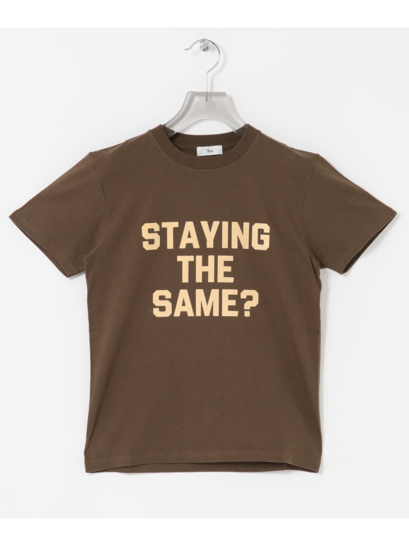 Teya Flock Letter T-shirts URBAN RESEARCH アーバンリサーチ トップス カットソー・Tシャツ レッド ブラウン【送料無料】[ Fashion]