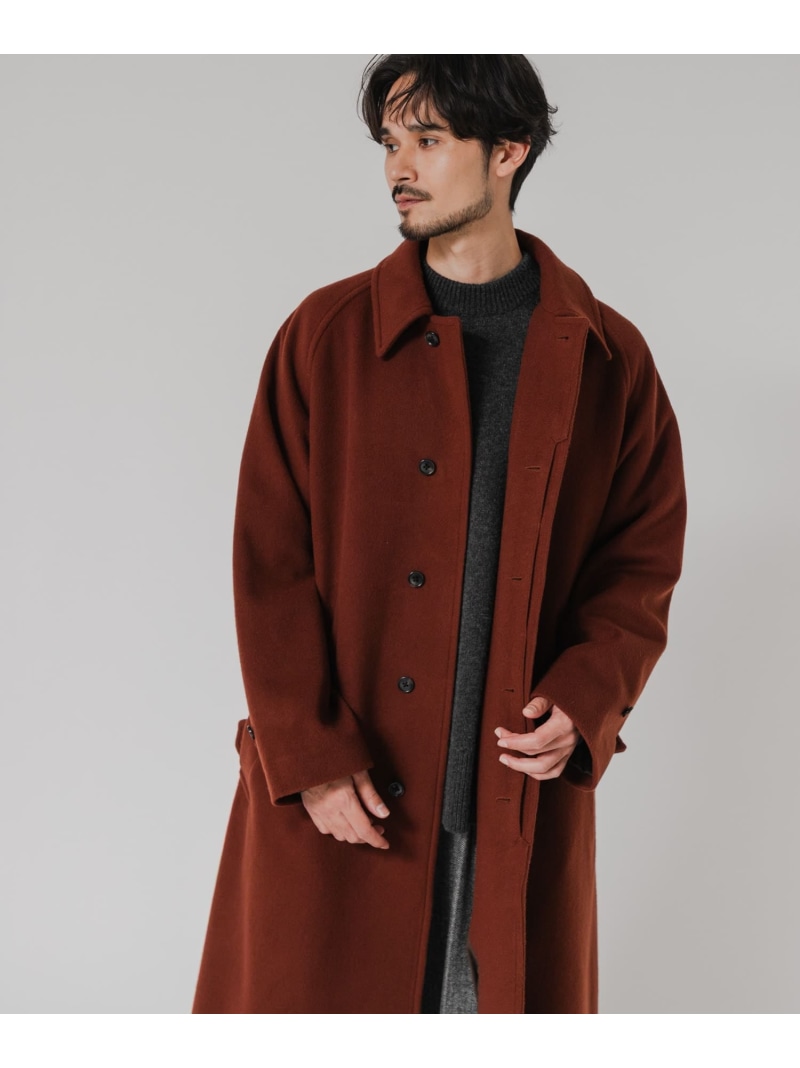 【SALE／50%OFF】WOOL BEAVER BELTED COAT URBAN RESEARCH アーバンリサーチ ジャケット・アウター ステンカラーコート ブラウン ブラック【RBA_E】【送料無料】[ Fashion]