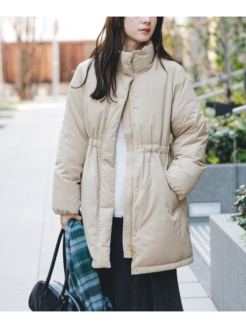 【SALE／50%OFF】スタンドカラードロストダウンコート URBAN RESEARCH アーバンリサーチ ジャケット・アウター ダウンジャケット・ダウンベスト 黒いこと ベージュ【RBA_E】【貨物輸送無料】[ Fashion]