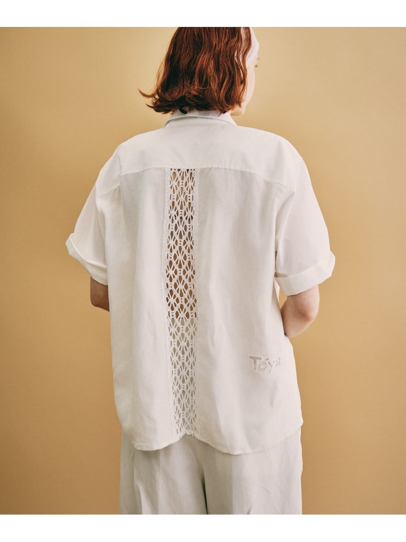 Teya LACE PANEL SHIRTS URBAN RESEARCH アーバンリサーチ トップス プルオーバー・トップ 白いこと【貨物輸送無料】[ Fashion]