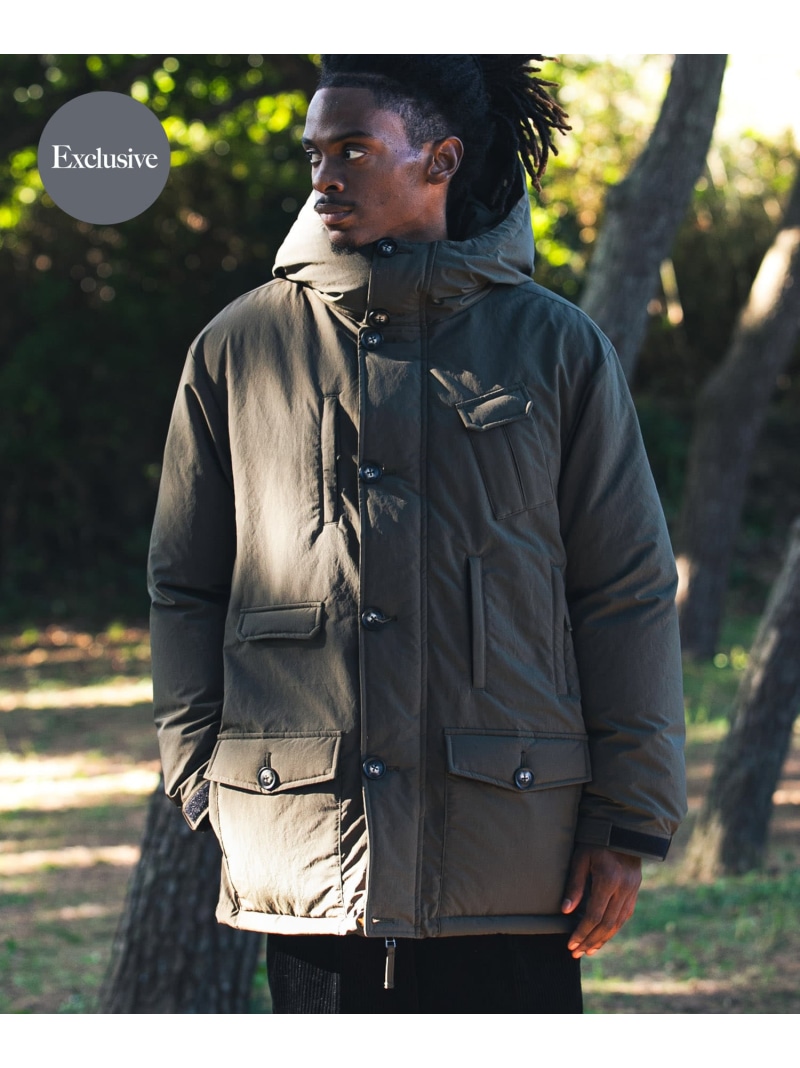 【SALE／50%OFF】『別注』KWD×URBAN RESEARCH JAPAN DOWN JACKET URBAN RESEARCH アーバンリサーチ ジャケット・アウター ダウンジャケット・ダウンベスト ブラック カーキグリーン【RBA_E】【送料無料】[ Fashion]