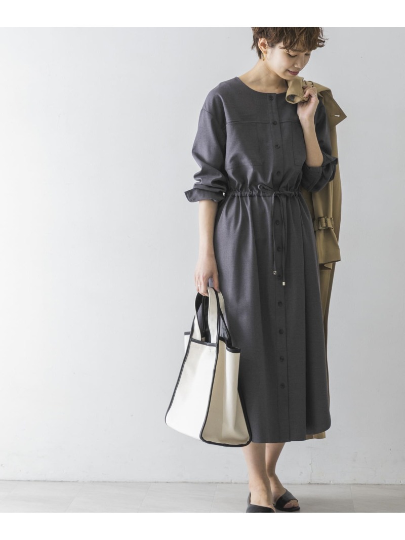 人気満点 ワンピース Rakuten ベージュ 送料無料 ネイビー ブラウン グレー ワンピースその他 ワンピース アーバンリサーチ Research Urban Fashion ポケット付ドロストワンピース Dgb Gov Bf