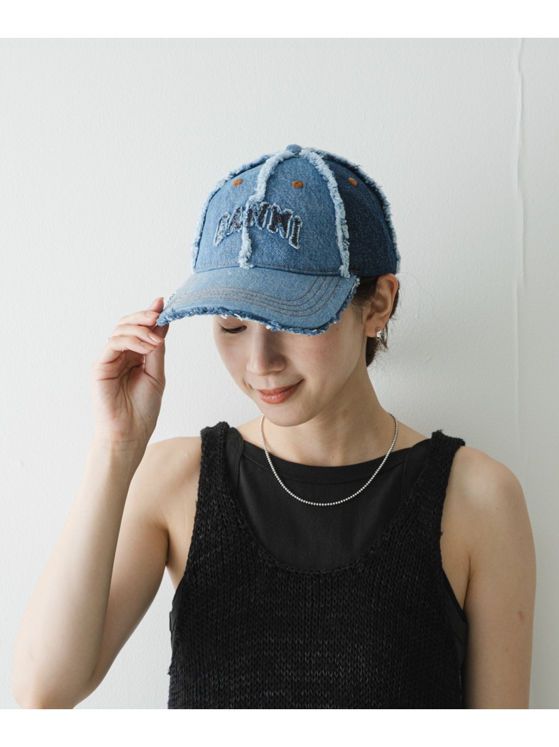 GANNI DENIM PATCHWORK CAP URBAN RESEARCH アーバンリサーチ 鳥打ち帽 旗がしら 青碧【貨物輸送無料】[ Fashion]