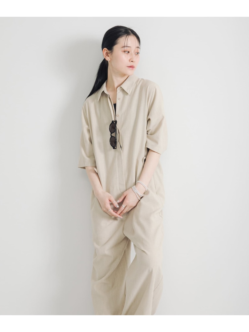 【SALE／60%OFF】『2大きさ詳しく述べる』リネンブレンドジャンプスーツ URBAN RESEARCH アーバンリサーチ オールインワン・大層らしい櫂 オーバーオール・サロペット 黒いこと 白いこと【RBA_E】【貨物輸送無料】[ Fashion]