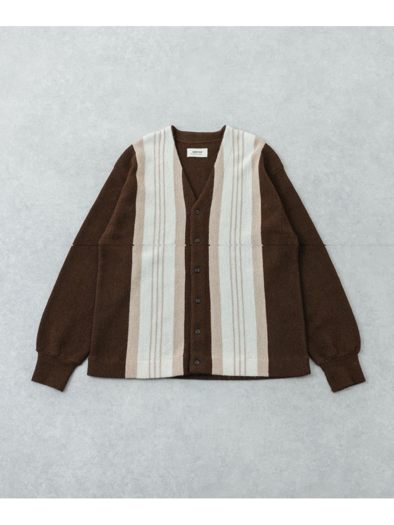【SALE／55%OFF】UNDYED ALPACA STRIPE CARDIGAN URBAN RESEARCH アーバンリサーチ トップス カーディガン ブラウン ブラック【RBA_E】【送料無料】[ Fashion]