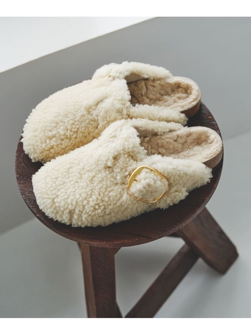 【SALE／10%OFF】BIRKENSTOCK Boston Big Buckle Teddy URBAN RESEARCH アーバンリサーチ シューズ・靴 サンダル ホワイト【RBA_E】【送料無料】[ Fashion]
