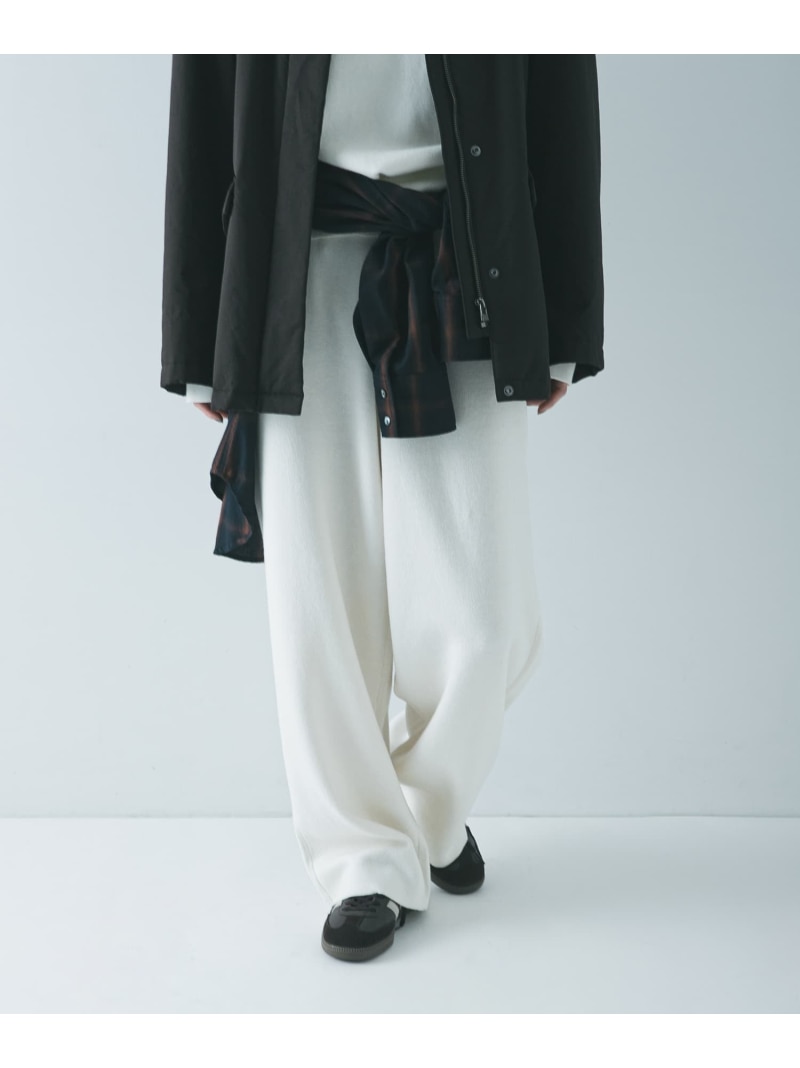 【SALE／60%OFF】コットンカシミヤルーズニットパンツ URBAN RESEARCH アーバンリサーチ パンツ その他のパンツ ブラック ホワイト【RBA_E】【送料無料】[ Fashion]