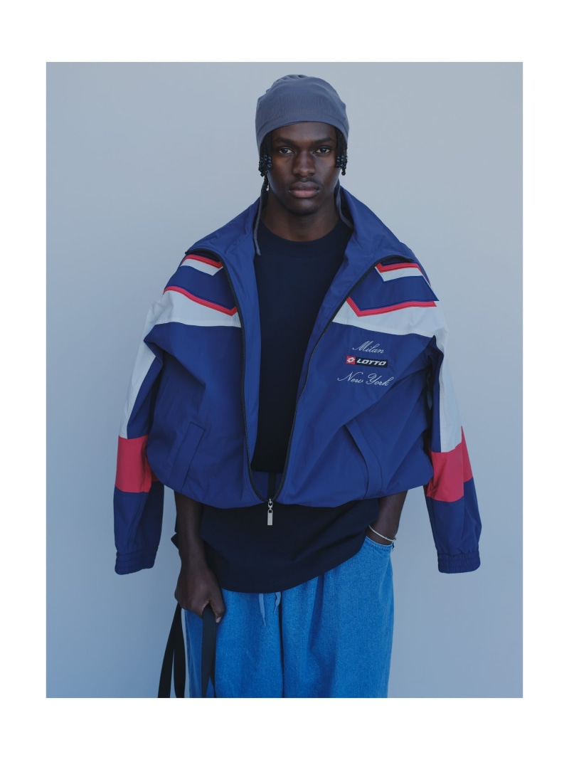 【SALE／55%OFF】LOTTO MILAN NEWYORK NY BLOUSON URBAN RESEARCH アーバンリサーチ ジャケット・アウター ブルゾン・ジャンパー ブラック ネイビー【RBA_E】【送料無料】[ Fashion]