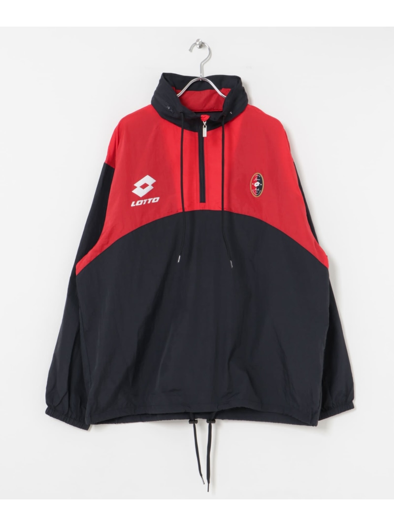 【SALE／50%OFF】LOTTO COLORBLOCK H/ZIP BLOUSON URBAN RESEARCH アーバンリサーチ ジャケット・アウター ブルゾン・ジャンパー ブラック レッド【RBA_E】【送料無料】[ Fashion]