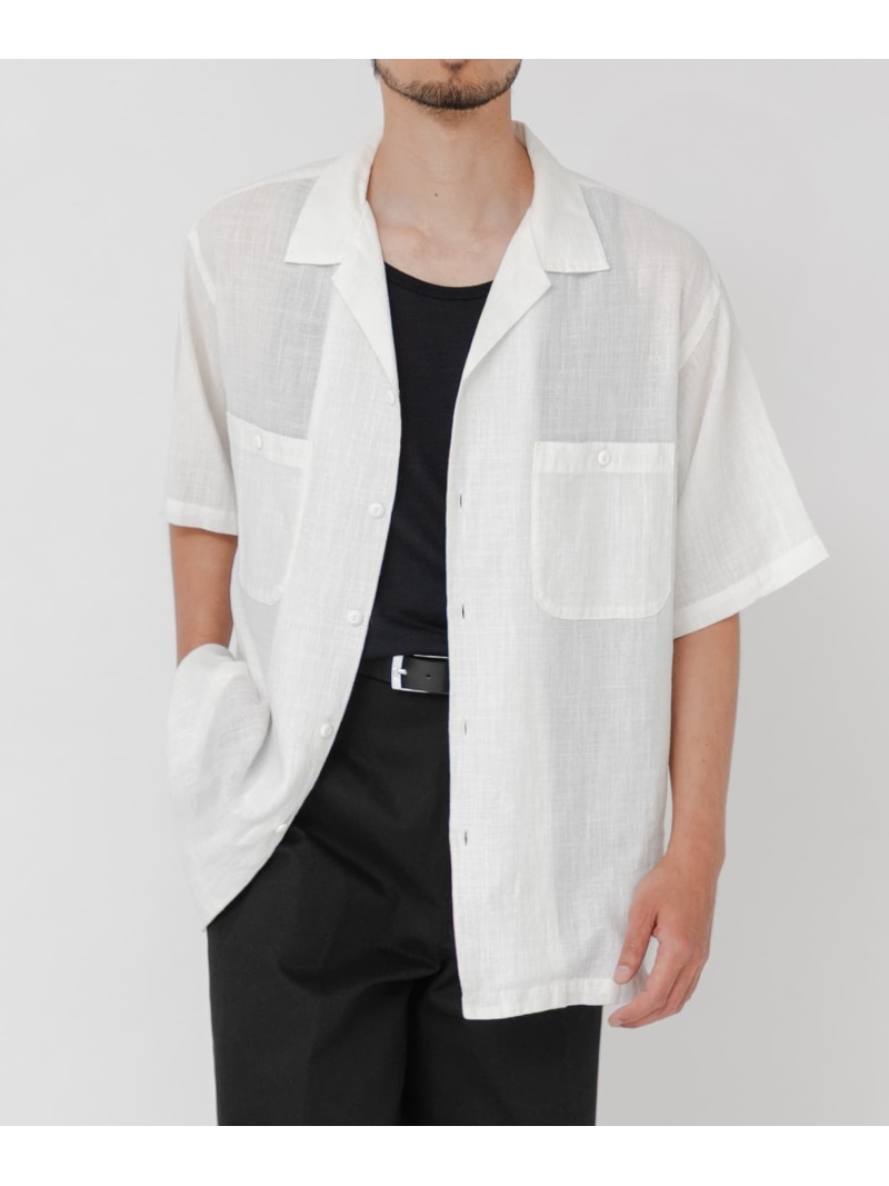 SANDWASH LINEN OPEN SHIRTS URBAN RESEARCH アーバンリサーチ トップス シャツ・ブラウス ホワイト オレンジ ネイビー【送料無料】[ Fashion]｜URBAN RESEARCH／アーバンリサーチ