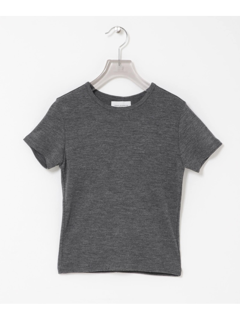 new basic WASHABLE WOOL BABY T-SHIRTS URBAN RESEARCH アーバンリサーチ トップス カットソー・プルオーバー 薄墨色 黒いこと 米国海軍【貨物輸送無料】[ Fashion]