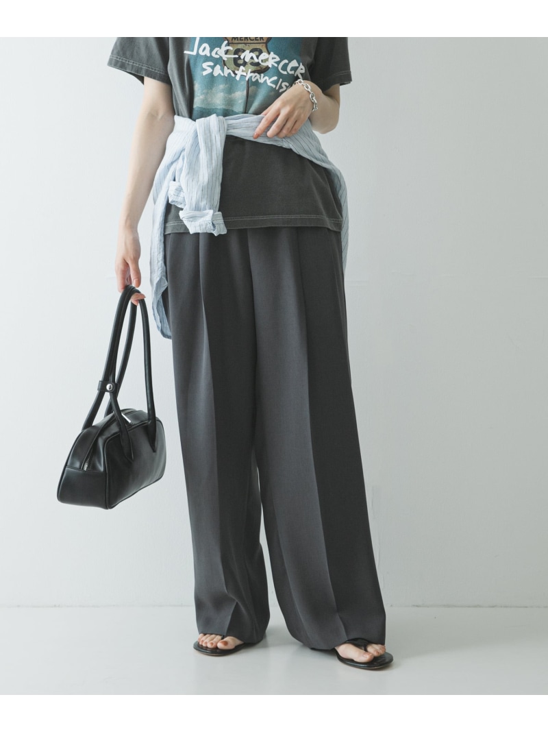 【SALE／50%OFF】ダブルクロスキュプライージーパンツ URBAN RESEARCH アーバンリサーチ パンツ その他のパンツ ブラック グレー ベージュ【RBA_E】【送料無料】[ Fashion]