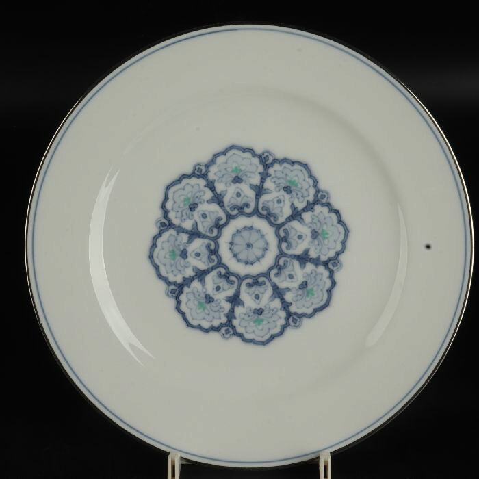 大倉陶園 呉須正倉院 デザート皿19.5cm 47/R-1322|uraart