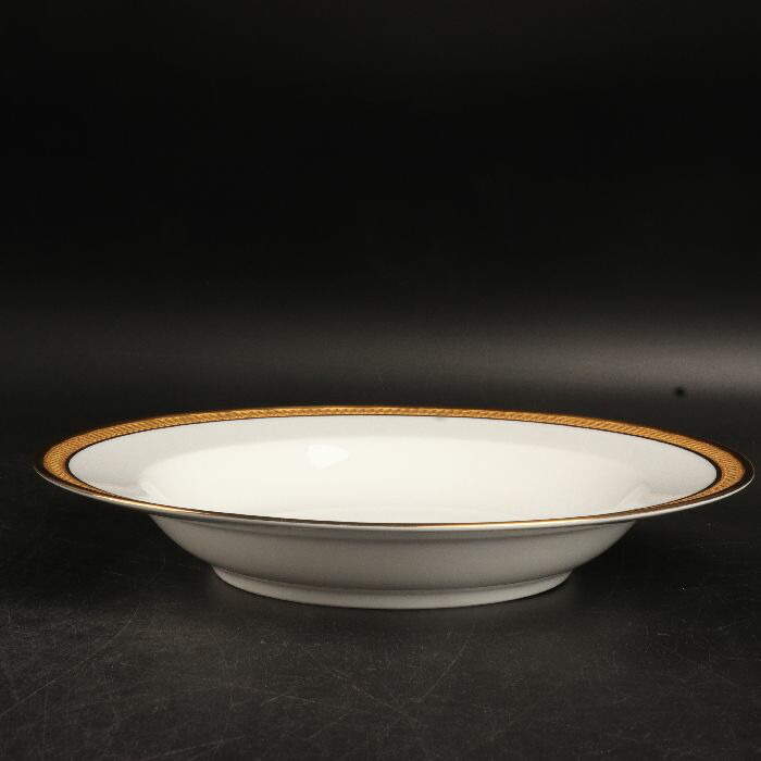 大倉陶園 エンボスクラウン スープ皿22.3cm 40/R-2134