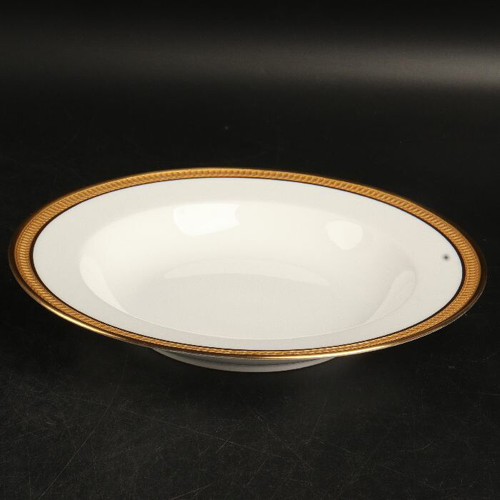 大倉陶園 エンボスクラウン スープ皿22.3cm 40/R-2136