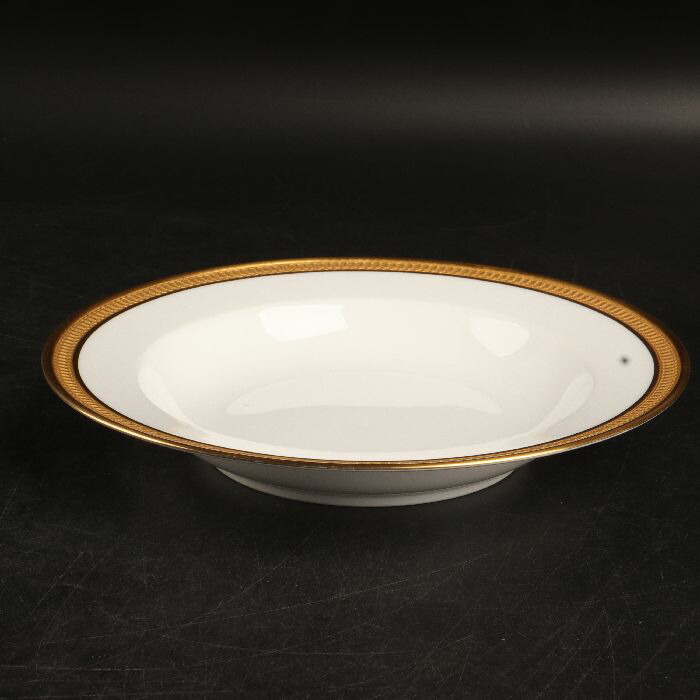 大倉陶園 エンボスクラウン スープ皿22.3cm 40/R-2137