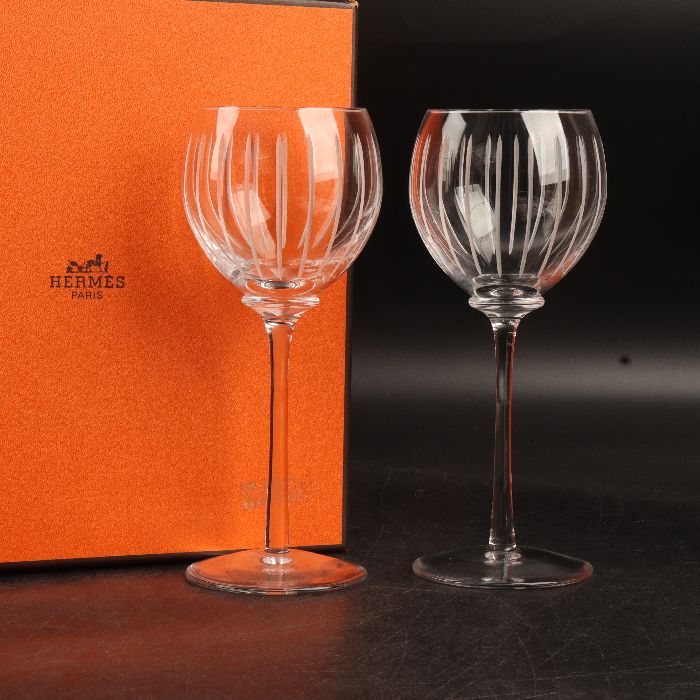 楽天市場】HERMES エルメス ファンファール シャンパングラス 水玉模様