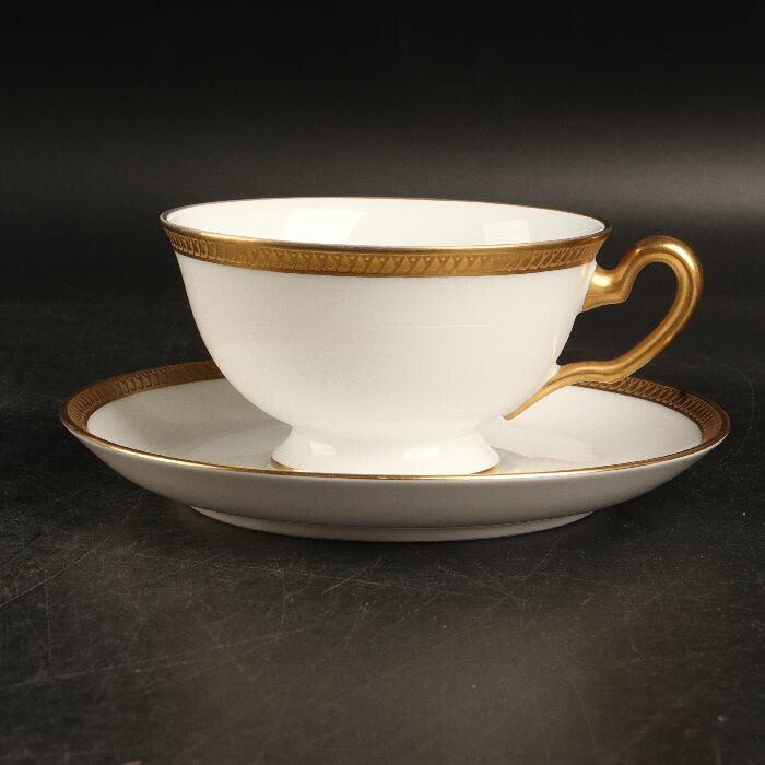 大倉陶園 片葉金蝕カップ＆ソーサー 3/R-2170
