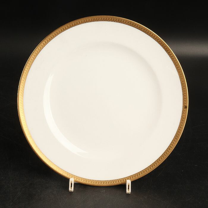 大倉陶園　片葉金蝕ケーキ皿20cm　3/R-2174