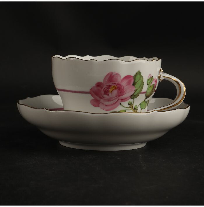 楽天市場】マイセン Meissen 一級品 ピンクローズ カップ＆ソーサー
