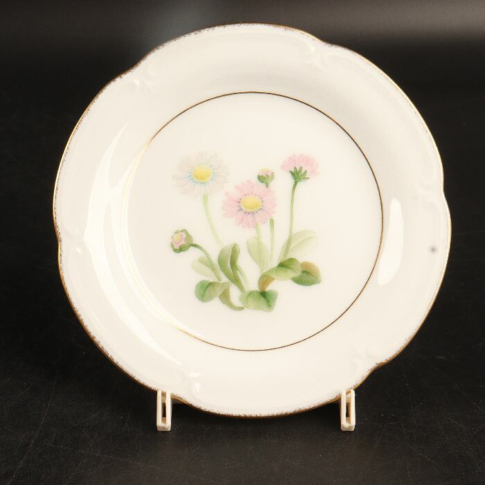 大倉陶園　手描きシャイクスピアズ フラワーズデイジー皿14.5cm　　2/R-1894