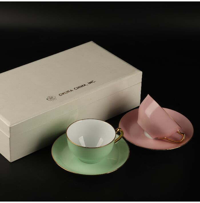 楽天市場】大倉陶園 鳳凰榮白樺文 カップ＆ソーサー ペアギフトセット