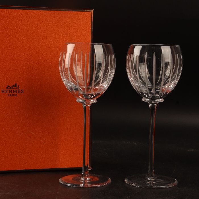 楽天市場】HERMES エルメス ファンファール シャンパングラス 水玉模様