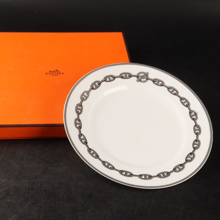 HERMES★エルメス★シェーヌダンクル★ディナープレート★大皿★箱入★廃盤希少 HERMES エルメス シェーヌダンクル 大皿 共箱付 プレート 鎖